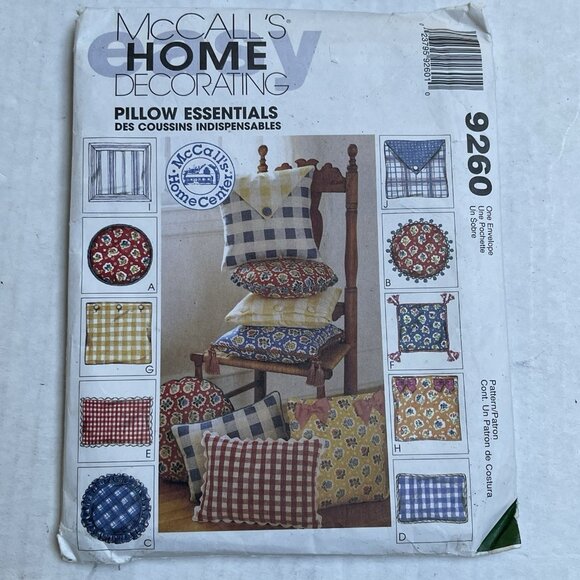 Lot Of 3 9260 8661 McCalls Pillows Decor Sewing Patterns 8044 Simplicity - Picture 2 of 4